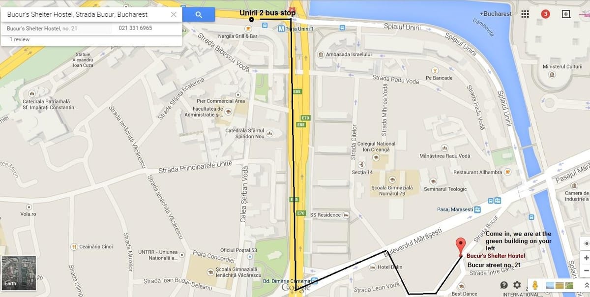 ਨਕਸ਼ਾ ਦੇ ਹੋਸਟਲ bucuresti